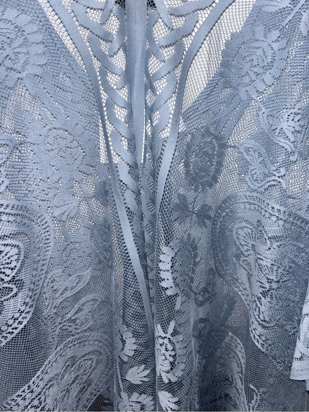 Sheer Lace Cover-Up - Light Blue, NWT - Picture 7 of 8